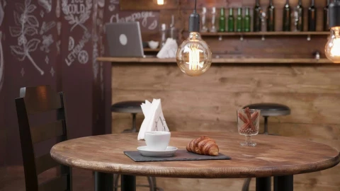 Stock Video Croissant With A Cup Of Coffee Live Wallpaper For PC - Free Live Wallpaper
