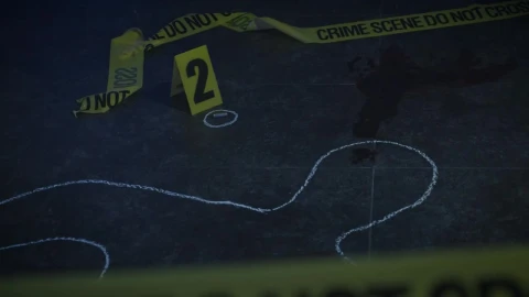 Stock Video Crime Scene With Evidence And A Silhouette Marked In Chalk Live Wallpaper For PC - Free Live Wallpaper