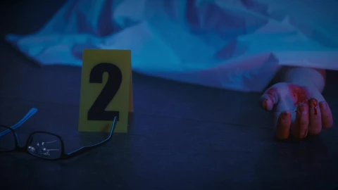 Stock Video Crime Scene With A Bloody Body And Evidence Around Live Wallpaper For PC - Free Live Wallpaper