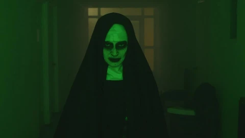 Stock Video Creepy Ghost Nun Walking Looking At The Camera Live Wallpaper For PC - Free Live Wallpaper