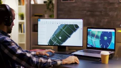 Stock Video Creating A Model On The Computer Live Wallpaper For PC - Free Live Wallpaper