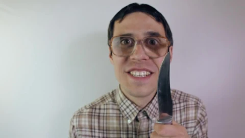 Stock Video Crazy Nerd With A Knife Live Wallpaper For PC - Free Live Wallpaper