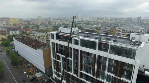Stock Video Crane Lifting Window Panels Live Wallpaper For PC - Free Live Wallpaper