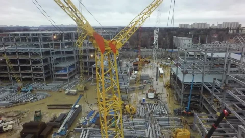 Stock Video Crane Lifting Building Frames Live Wallpaper For PC - Free Live Wallpaper