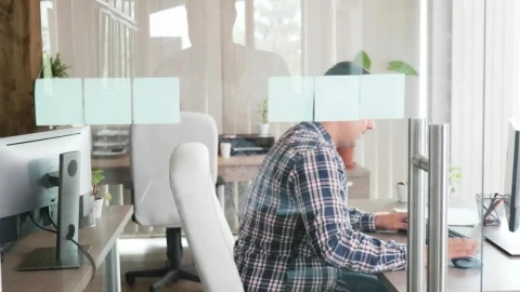Stock Video Cowoworkers Look Through Ideas On Sticky Notes Live Wallpaper For PC - Free Live Wallpaper