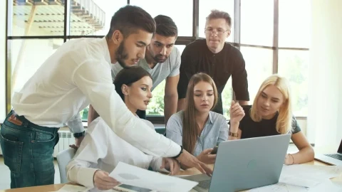 Stock Video Coworkers Working In A Project In A Meeting Live Wallpaper For PC - Free Live Wallpaper