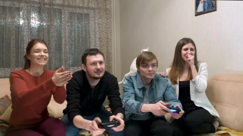 Stock Video Couples Playing A Video Game Together Live Wallpaper For PC - Free Live Wallpaper