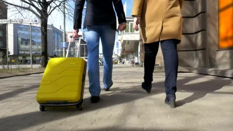 Stock Video Couple Walking Towards A Hotel Live Wallpaper For PC - Free Live Wallpaper