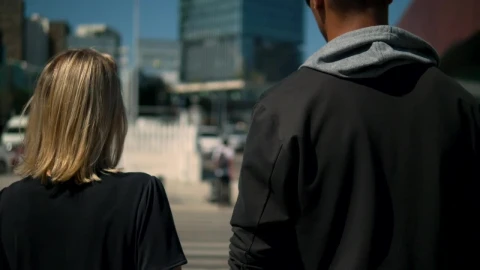 Stock Video Couple Walking On A Crosswalk Live Wallpaper For PC - Free Live Wallpaper