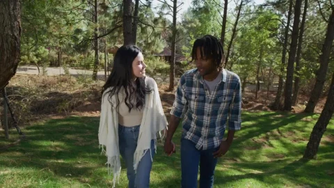 Stock Video Couple Walking Hand In Hand Through A Forest Live Wallpaper For PC - Free Live Wallpaper