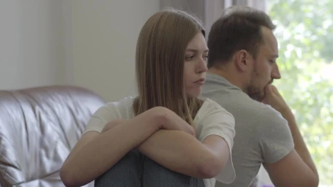 Stock Video Couple Sitting Upset And Disappointed Live Wallpaper For PC - Free Live Wallpaper