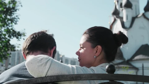 Stock Video Couple Sitting In A Churchyard Live Wallpaper For PC - Free Live Wallpaper