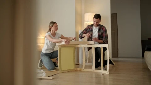Stock Video Couple Setup Furniture In New Apartment Live Wallpaper For PC - Free Live Wallpaper