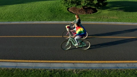 Stock Video Couple Riding Bikes Down An Empty Road Live Wallpaper For PC - Free Live Wallpaper