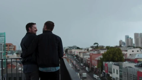 Stock Video Couple On Balcony Kissing Live Wallpaper For PC - Free Live Wallpaper