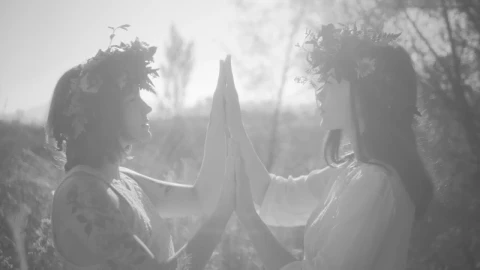 Stock Video Couple Of Women Performing A Small Ritual With Their Hands Live Wallpaper For PC - Free Live Wallpaper