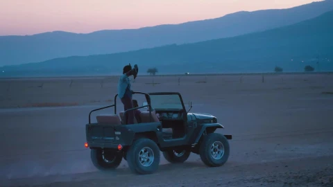 Stock Video Couple Of Friends Traveling Through A Desert On A Road Live Wallpaper For PC - Free Live Wallpaper