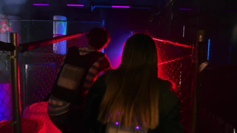 Stock Video Couple Of Friends Having Fun Playing Laser Tag Live Wallpaper For PC - Free Live Wallpaper