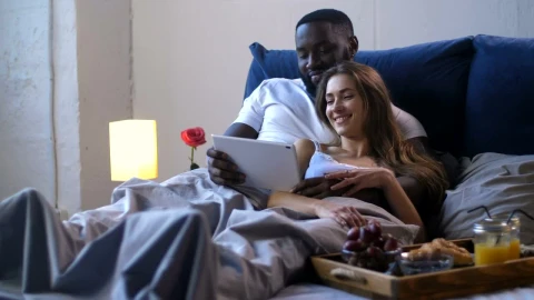 Stock Video Couple Laughing In Bed Live Wallpaper For PC - Free Live Wallpaper