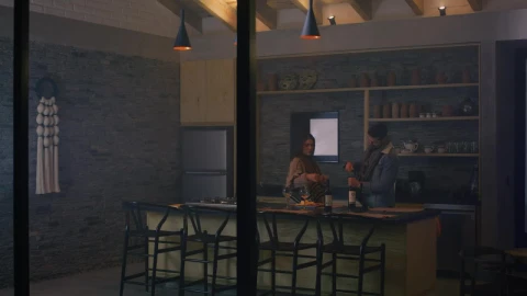 Stock Video Couple In A Kitchen Preparing Appetizers Live Wallpaper For PC - Free Live Wallpaper