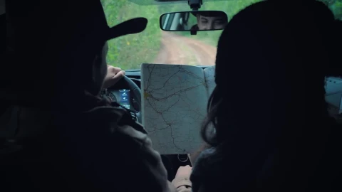 Stock Video Couple Following The Map Behind The Wheel Live Wallpaper For PC - Free Live Wallpaper