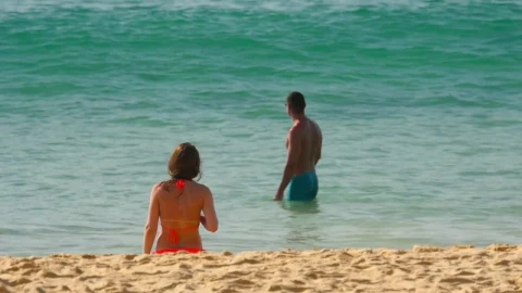 Stock Video Couple Enjoying The Tropical Beach Live Wallpaper For PC - Free Live Wallpaper