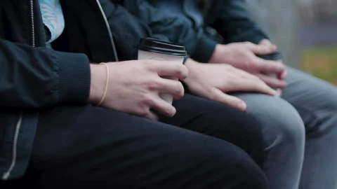 Stock Video Couple Drinking Coffee Close Up Live Wallpaper For PC - Free Live Wallpaper