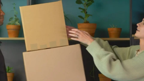 Stock Video Couple Arranging Moving Boxes Live Wallpaper For PC - Free Live Wallpaper