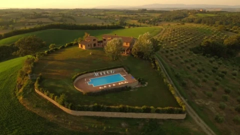 Stock Video Country House With Pool At Sunset Live Wallpaper For PC - Free Live Wallpaper