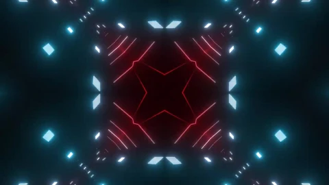 Stock Video Corridors Of Red Lines And Blue Boxes Of Light Live Wallpaper For PC - Free Live Wallpaper
