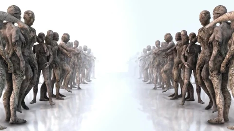 Stock Video Corridor With Human Sculptures Live Wallpaper For PC - Free Live Wallpaper