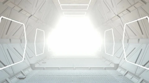 Stock Video Corridor Of A Futuristic Spaceship D Loop Video Live Wallpaper For PC - Free Live Wallpaper