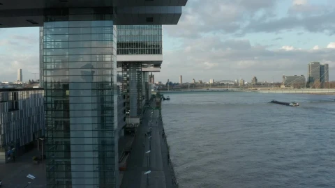 Stock Video Corporate Office Buildings Next To A River Live Wallpaper For PC - Free Live Wallpaper