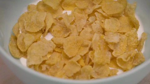 Stock Video Corn Flake Cereal In A Bowl With Milk Live Wallpaper For PC - Free Live Wallpaper