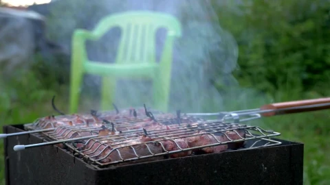Stock Video Cooking Meat In The Garden Live Wallpaper For PC - Free Live Wallpaper