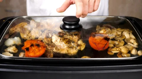 Stock Video Cooking Chicken And Mushrooms Outside Live Wallpaper For PC - Free Live Wallpaper