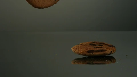 Stock Video Cookies Falling In Slow Motion To Mirror Surface Live Wallpaper For PC - Free Live Wallpaper