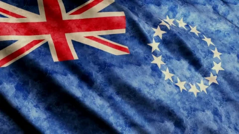 Stock Video Cook Islands Flag Close Up Live Wallpaper For PC - Free Live Wallpaper
