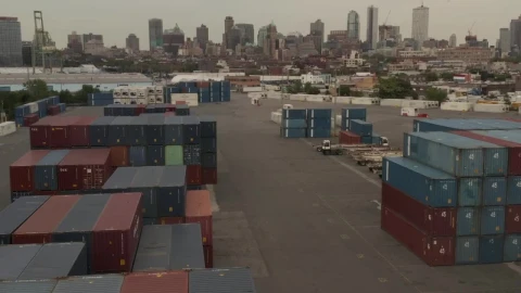 Stock Video Containers For Transporting Goods In The Port Live Wallpaper For PC - Free Live Wallpaper