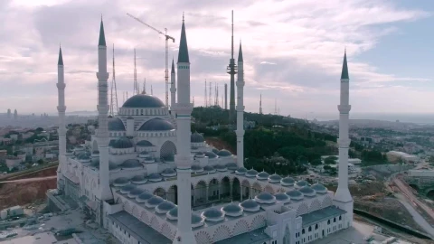 Stock Video Construction At The Camlica Mosque Live Wallpaper For PC - Free Live Wallpaper