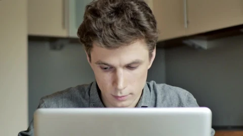 Stock Video Confident Man In Front Of The Computer Live Wallpaper For PC - Free Live Wallpaper