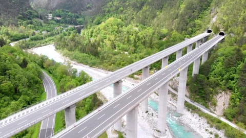 Stock Video Concrete Highway Bridge Ends In A Tunnel Live Wallpaper For PC - Free Live Wallpaper