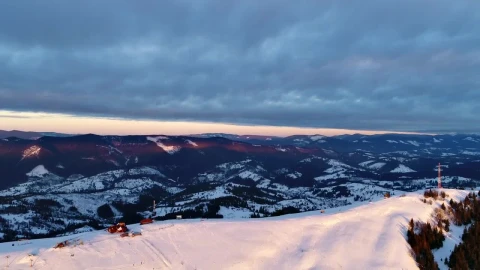 Stock Video Communications Tower In A Stunning Winter Landscape Live Wallpaper For PC - Free Live Wallpaper