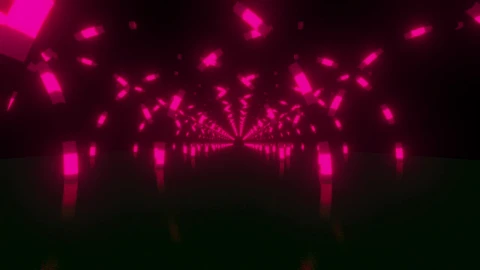 Stock Video Combined Tunnel Rings Made Of Pink Light Live Wallpaper For PC - Free Live Wallpaper