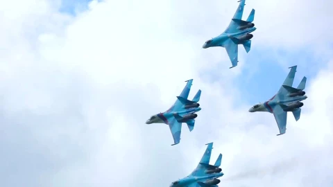 Stock Video Combat Airplanes Do Acrobatics In The Sky Live Wallpaper For PC - Free Live Wallpaper