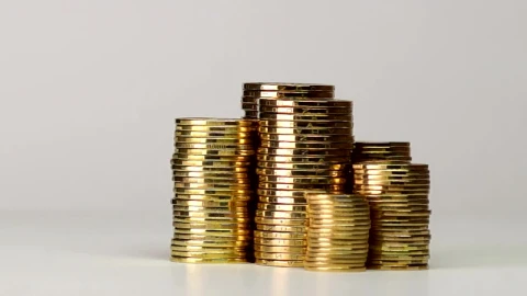 Stock Video Columns Of Golden Coins Live Wallpaper For PC - Free Live Wallpaper