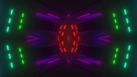 Stock Video Colorful Neon Lights On The Walls Of A D Space Live Wallpaper For PC - Free Live Wallpaper