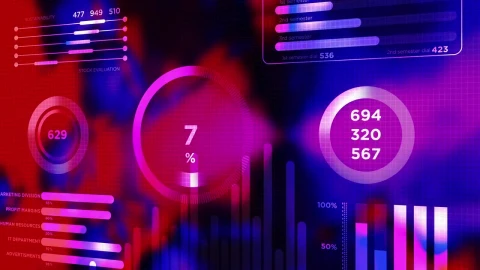 Stock Video Colorful Marketing Data Hud Graph Animation Live Wallpaper For PC - Free Live Wallpaper