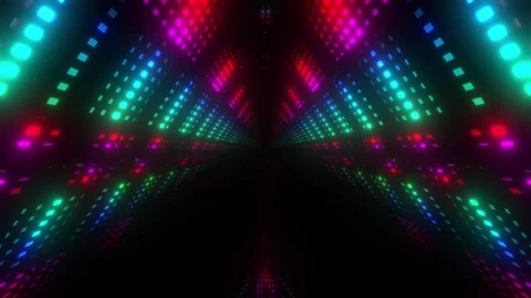 Stock Video Colorful Led Triangle Tunnel In D Live Wallpaper For PC - Free Live Wallpaper