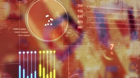 Stock Video Colorful Infographics Stock Growth Animation Live Wallpaper For PC - Free Live Wallpaper